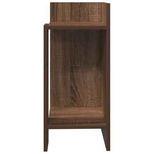 vidaXL Side Table with Shelf Brown Oak 25.5x27x60 cm