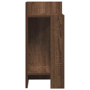 vidaXL Side Table with Shelf Brown Oak 25.5x27x60 cm