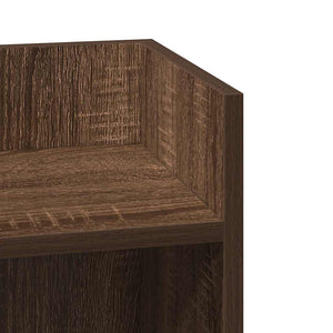 vidaXL Side Table with Shelf Brown Oak 25.5x27x60 cm