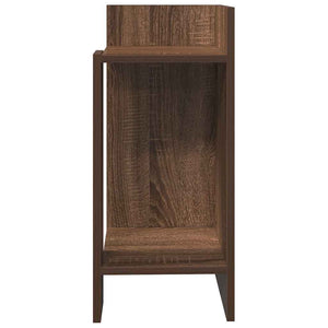 vidaXL Side Tables 2 pcs with Shelf Brown Oak 25.5x27x60 cm