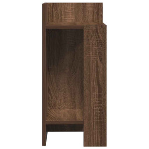 vidaXL Side Tables 2 pcs with Shelf Brown Oak 25.5x27x60 cm