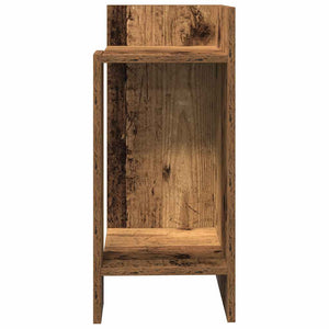 vidaXL Side Table with Shelf Old Wood 25.5x27x60 cm