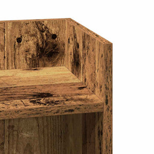 vidaXL Side Table with Shelf Old Wood 25.5x27x60 cm