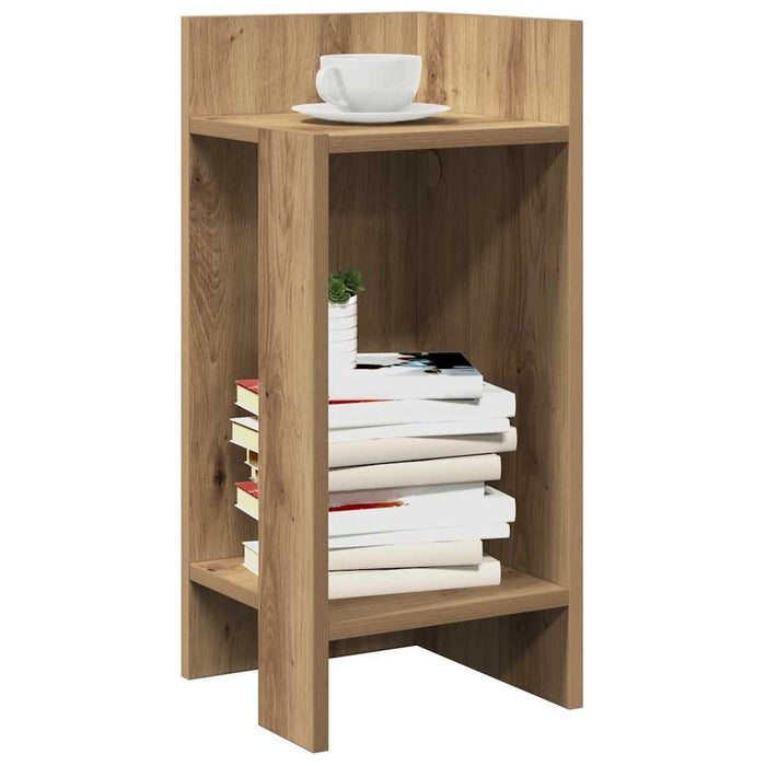 vidaXL Side Tables 2 pcs with Shelf Artisan Oak 25.5x27x60 cm