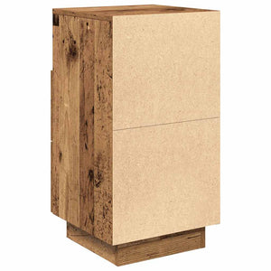 vidaXL Bedside Cabinets 2 pcs with 2 Drawers Old Wood 36x36x68 cm