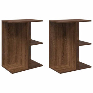 vidaXL Bedside Tables 2 pcs Brown Oak 46.5x29x61 cm Engineered Wood