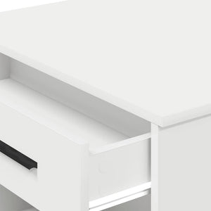 vidaXL Desk with Drawer and Shelf White 102x62x77.5 cm Engineered Wood