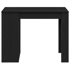 vidaXL Desk with Drawer and Shelf Black Oak 102x62x77.5 cm Engineered Wood