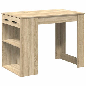 vidaXL Desk with Drawer and Shelf Sonoma Oak 102x62x77.5 cm Engineered Wood