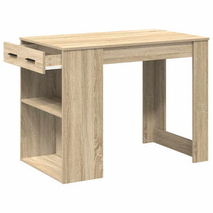 vidaXL Desk with Drawer and Shelf Sonoma Oak 102x62x77.5 cm Engineered Wood