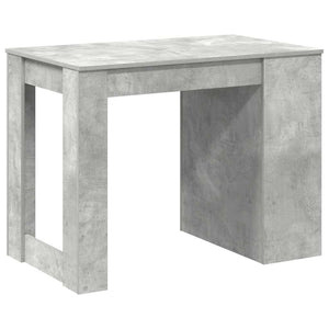 vidaXL Desk with Drawer and Shelf Concrete Grey 102x62x77.5 cm Engineered Wood