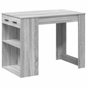 vidaXL Desk with Drawer and Shelf Grey Sonoma 102x62x77.5 cm Engineered Wood