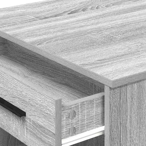 vidaXL Desk with Drawer and Shelf Grey Sonoma 102x62x77.5 cm Engineered Wood