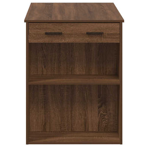 vidaXL Desk with Drawer and Shelf Brown Oak 102x62x77.5 cm Engineered Wood