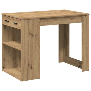 vidaXL Desk with Drawer and Shelf Artisan Oak 102x62x77.5 cm Engineered Wood