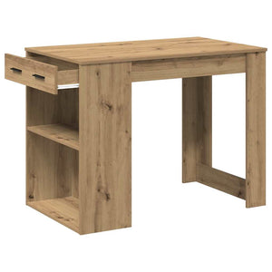 vidaXL Desk with Drawer and Shelf Artisan Oak 102x62x77.5 cm Engineered Wood