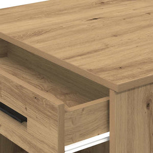 vidaXL Desk with Drawer and Shelf Artisan Oak 102x62x77.5 cm Engineered Wood