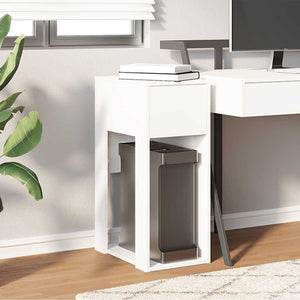 vidaXL Computer Tower Stand with Drawer White 30x44x74 cm