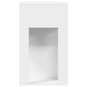 vidaXL Computer Tower Stand with Drawer White 30x44x74 cm