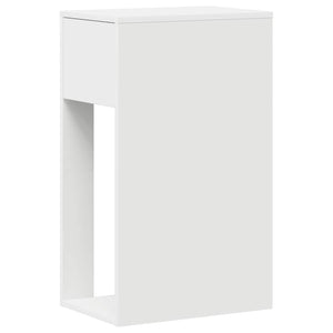 vidaXL Computer Tower Stand with Drawer White 30x44x74 cm