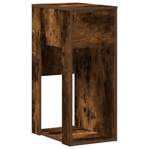 vidaXL Computer Tower Stand with Drawer Smoked Oak 30x44x74 cm