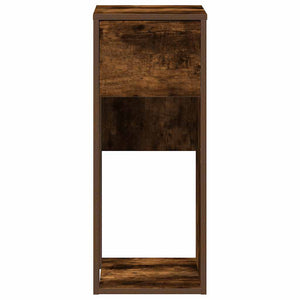 vidaXL Computer Tower Stand with Drawer Smoked Oak 30x44x74 cm