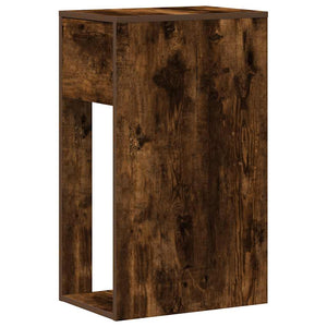 vidaXL Computer Tower Stand with Drawer Smoked Oak 30x44x74 cm