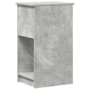 vidaXL Computer Tower Stand with Drawer Concrete Grey 35x45x77 cm