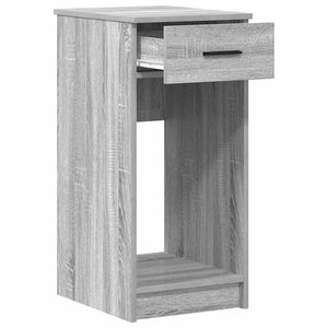 vidaXL Computer Tower Stand with Drawer Grey Sonoma 35x45x77 cm