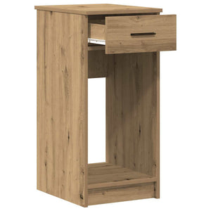 vidaXL Computer Tower Stand with Drawer Artisan Oak 35x45x77 cm