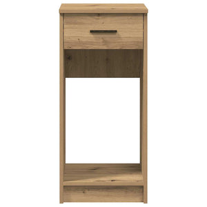 vidaXL Computer Tower Stand with Drawer Artisan Oak 35x45x77 cm