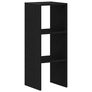 vidaXL Bookcase Stackable Black Oak 30x30x80 cm Engineered Wood