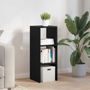 vidaXL Bookcase Stackable Black Oak 30x30x80 cm Engineered Wood