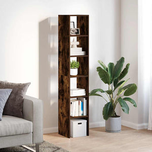 vidaXL Bookcases 2 pcs Stackable Smoked Oak 30x30x80 cm Engineered Wood