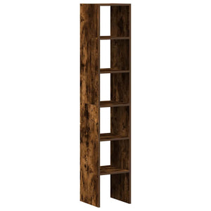 vidaXL Bookcases 2 pcs Stackable Smoked Oak 30x30x80 cm Engineered Wood