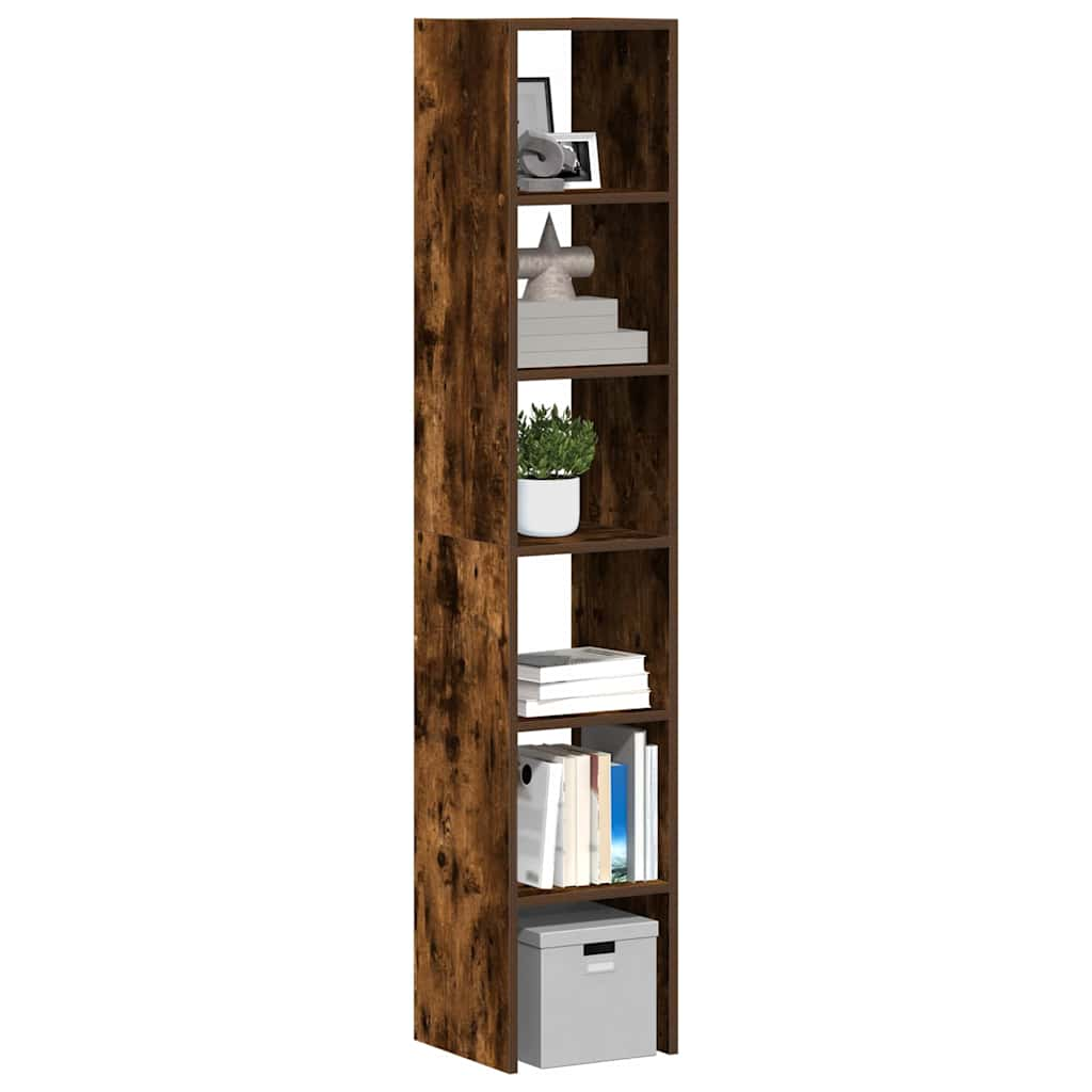 vidaXL Bookcases 2 pcs Stackable Smoked Oak 30x30x80 cm Engineered Wood