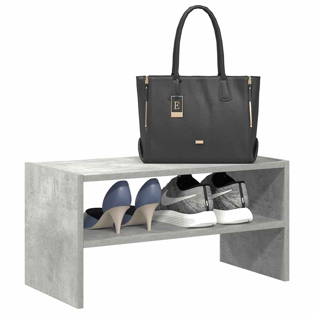 vidaXL Shoe Rack Stackable Concrete Grey 60x30x30.5 cm