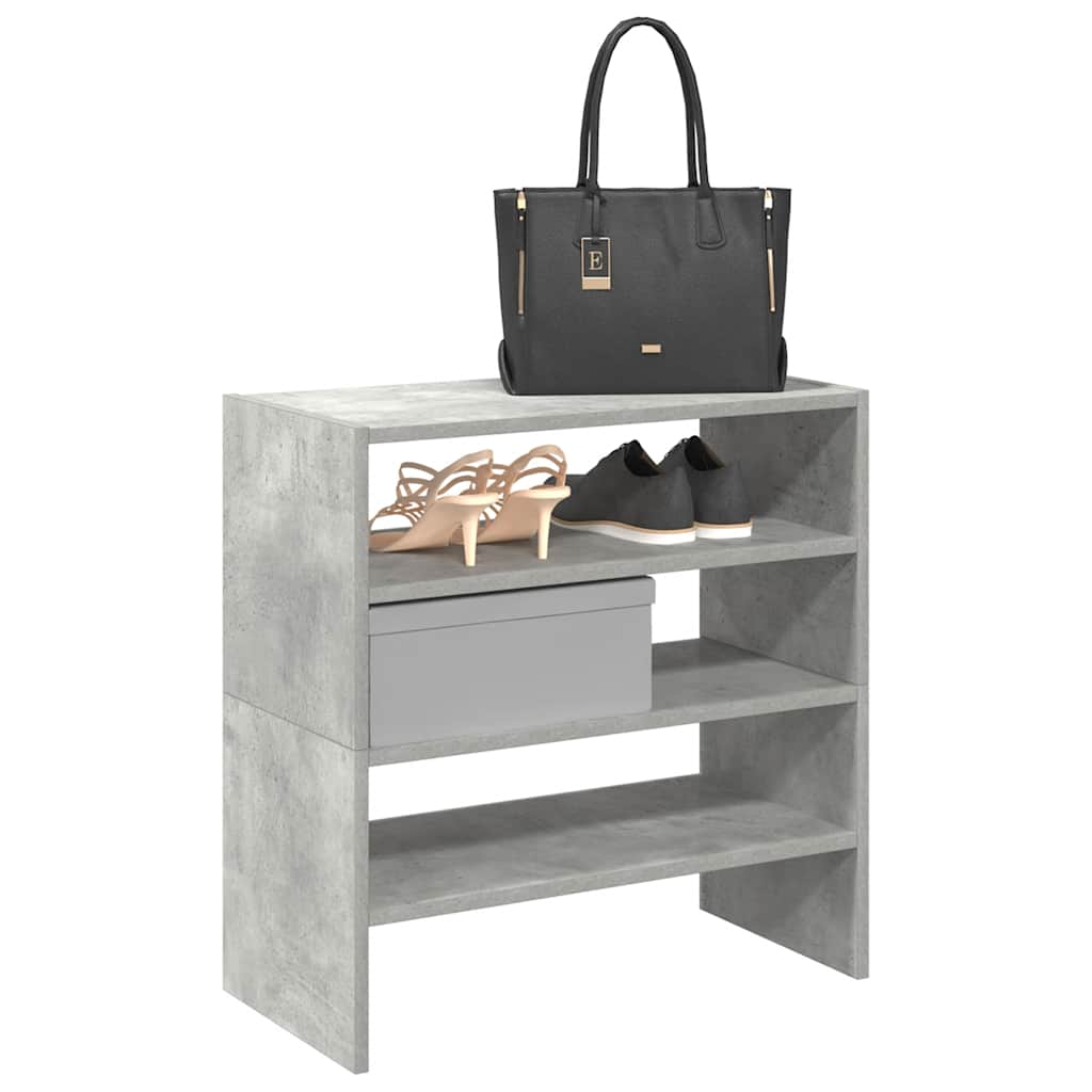 vidaXL Shoe Racks 2 pcs Stackable Concrete Grey 60x30x30.5 cm