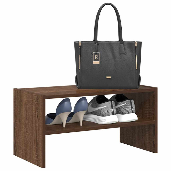 vidaXL Shoe Rack Stackable Brown Oak 60x30x30.5 cm