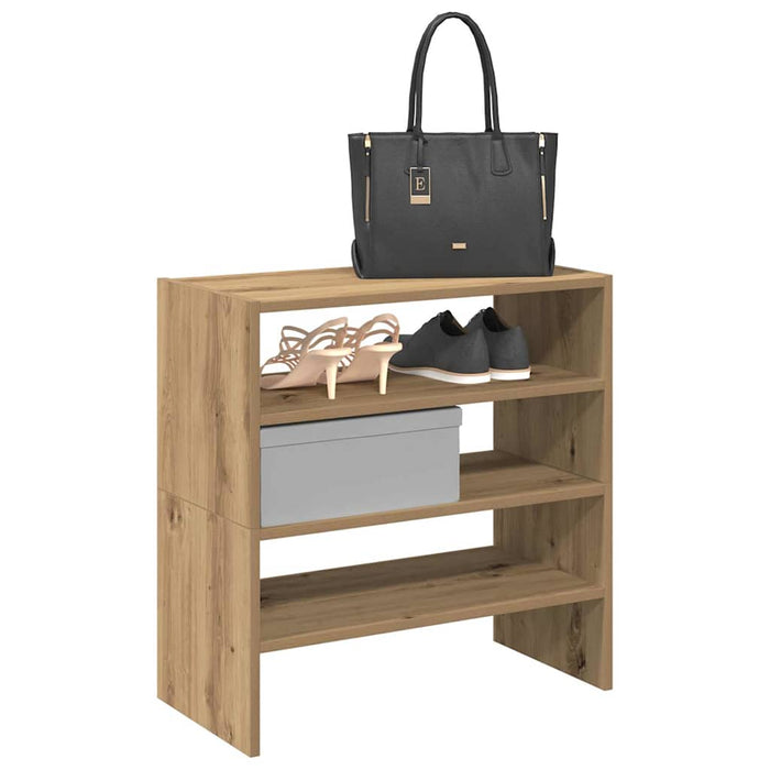 vidaXL Shoe Racks 2 pcs Stackable Artisan Oak 60x30x30.5 cm