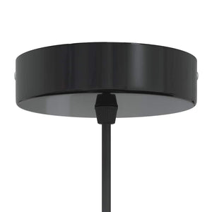 vidaXL Pendant Lamp Height Adjustable E27 Gloss Black Ø 31 cm Metal