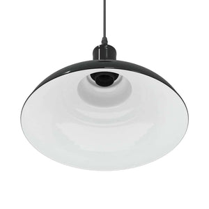 vidaXL Pendant Lamp Height Adjustable E27 Gloss Black Ø 31 cm Metal