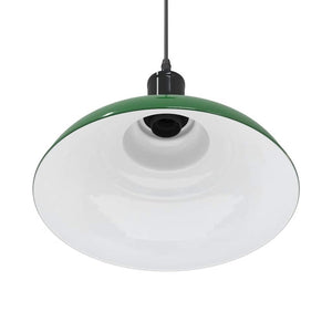 vidaXL Pendant Lamp Height Adjustable E27 Gloss Green Ø 31 cm Metal