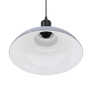 vidaXL Pendant Lamp Height Adjustable E27 Gloss Grey Ø 31 cm Metal