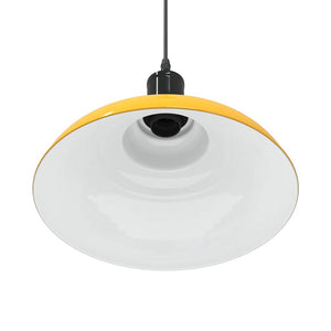 vidaXL Pendant Lamp Height Adjustable E27 Gloss Yellow Ø 31 cm Metal