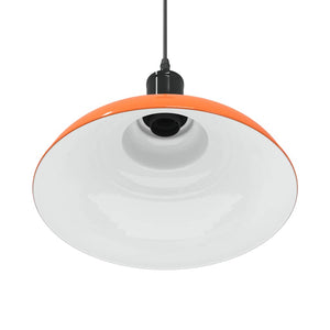 vidaXL Pendant Lamp Height Adjustable E27 Gloss Orange Ø 31 cm Metal