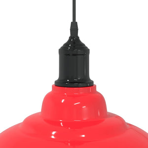 vidaXL Pendant Lamp Height Adjustable E27 Gloss Red Ø 31 cm Metal