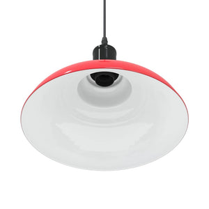 vidaXL Pendant Lamp Height Adjustable E27 Gloss Red Ø 31 cm Metal