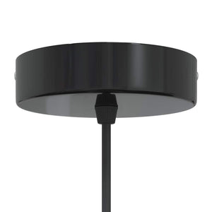 vidaXL Pendant Lamp Height Adjustable E27 Gloss Black Ø 22 cm Metal