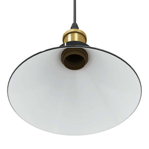 vidaXL Pendant Lamp Height Adjustable E27 Gloss Black Ø 22 cm Metal